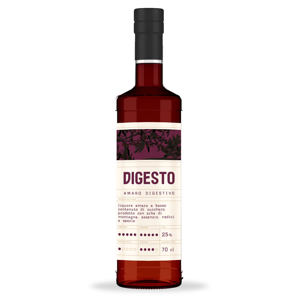 Bottiglia di Digesto amaro digestivo