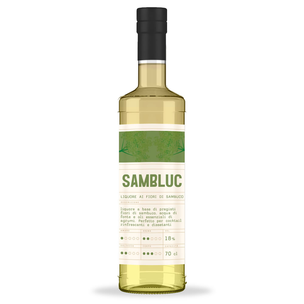 Bottiglia di Sambluc liquore ai fiori di sambuco